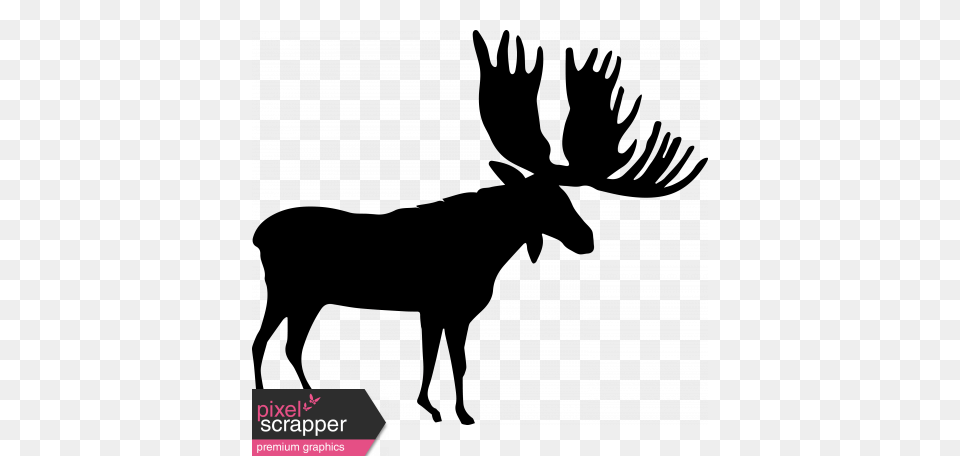 Moose Shape Graphic, Animal, Mammal, Wildlife, Horse Free Png