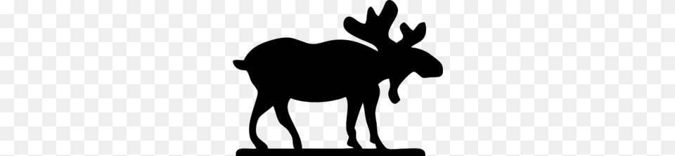 Moose Silhouette Clip Art, Gray Free Png