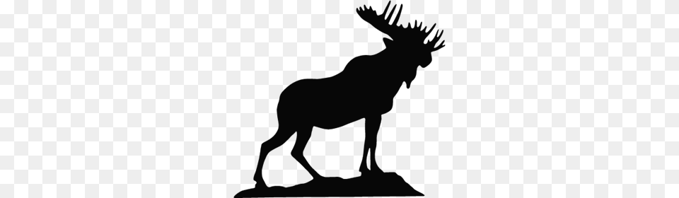 Moose Silhouette Image, Animal, Mammal, Wildlife, Person Png