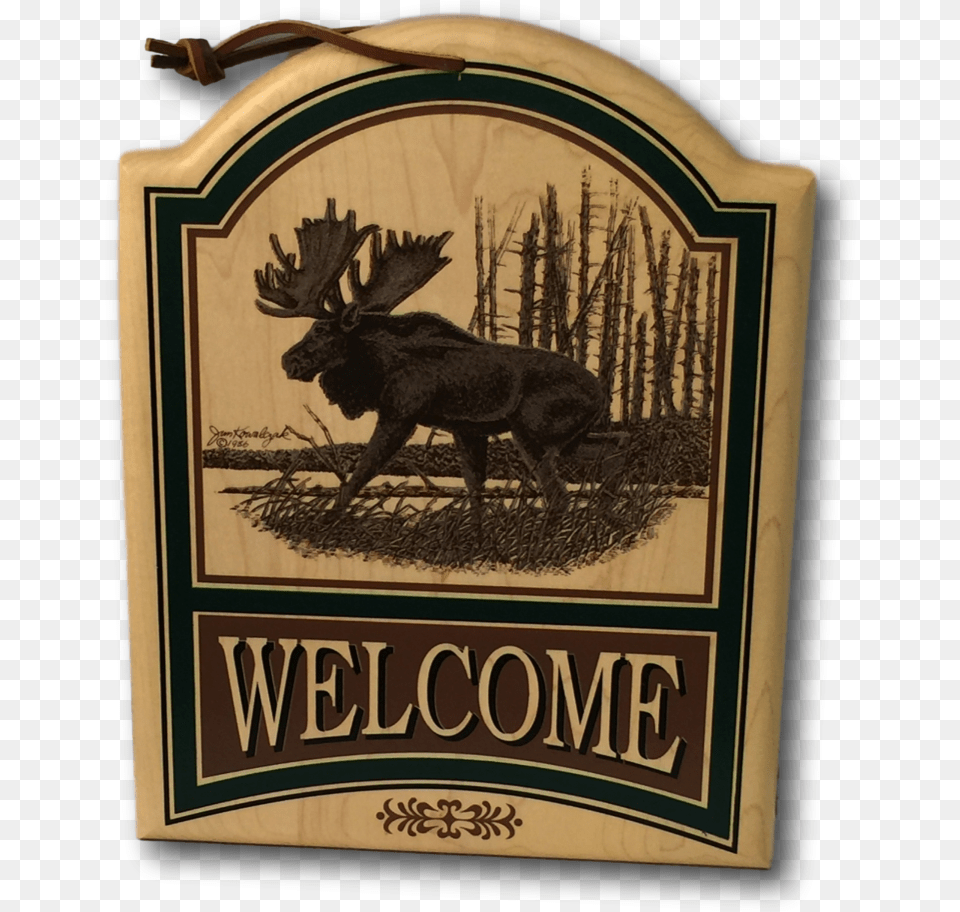 Moose Welcome Sign Moose, Animal, Mammal, Wildlife, Antelope Png