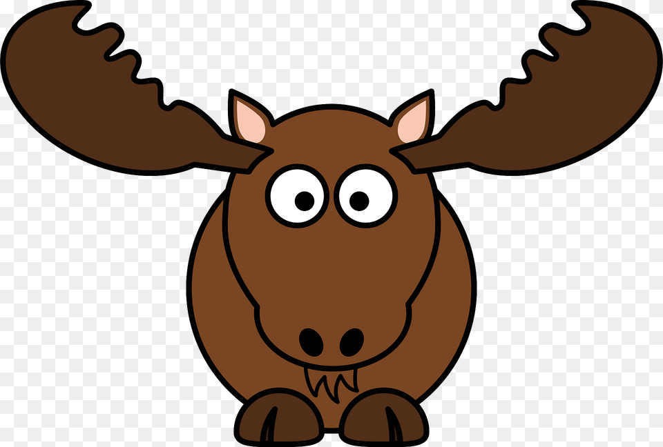 Moose With Large Antlers Clipart, Animal, Mammal, Wildlife, Pig Png