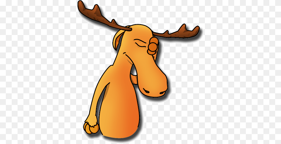 Moosefacepalm Sad Moose Cartoon, Animal, Canine, Dog, Hound Free Png Download