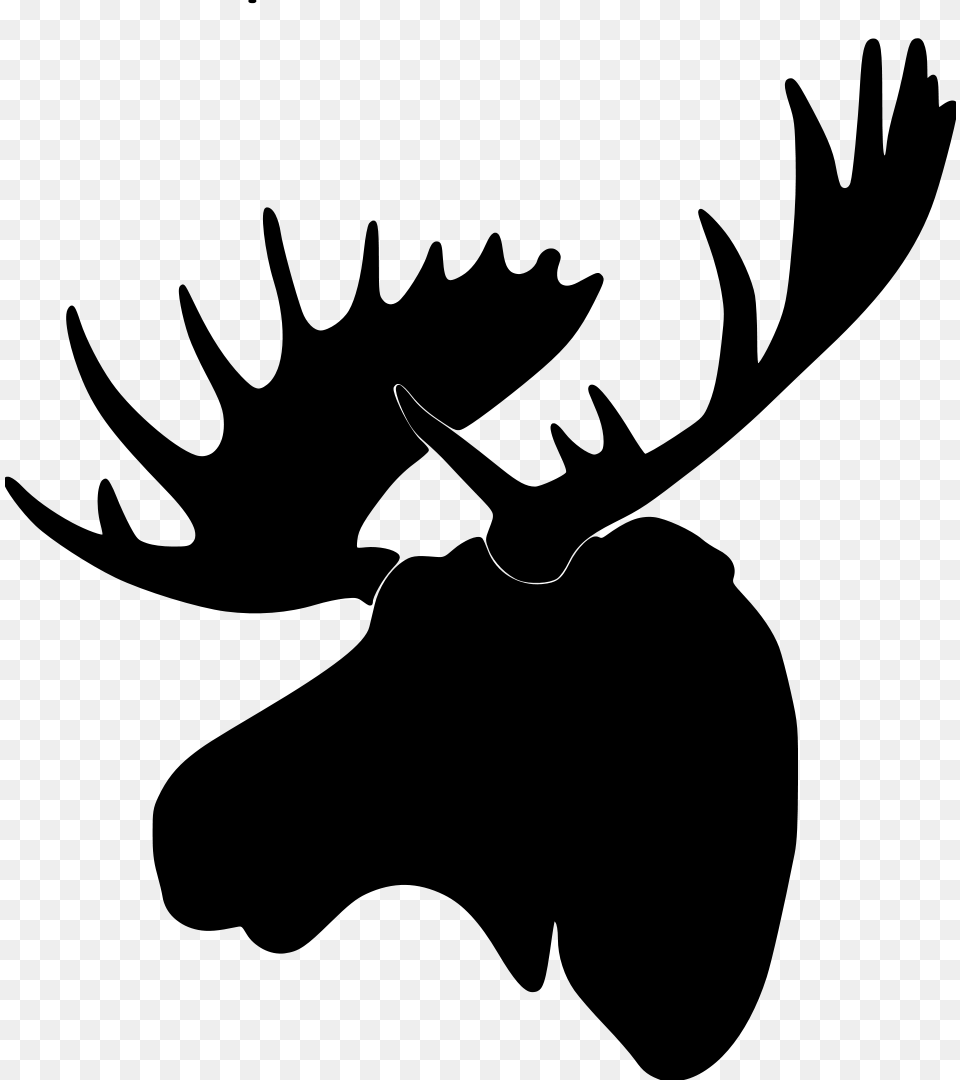 Moosehead File Size Moose Silhouette, Gray Free Transparent Png