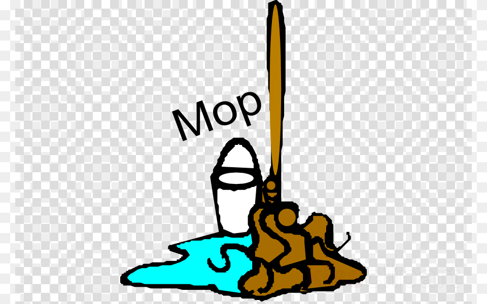 Mop And Bucket Clipart Mop Bucket Cart Cleaning Mop Clip Art, Person, People, Qr Code Free Transparent Png