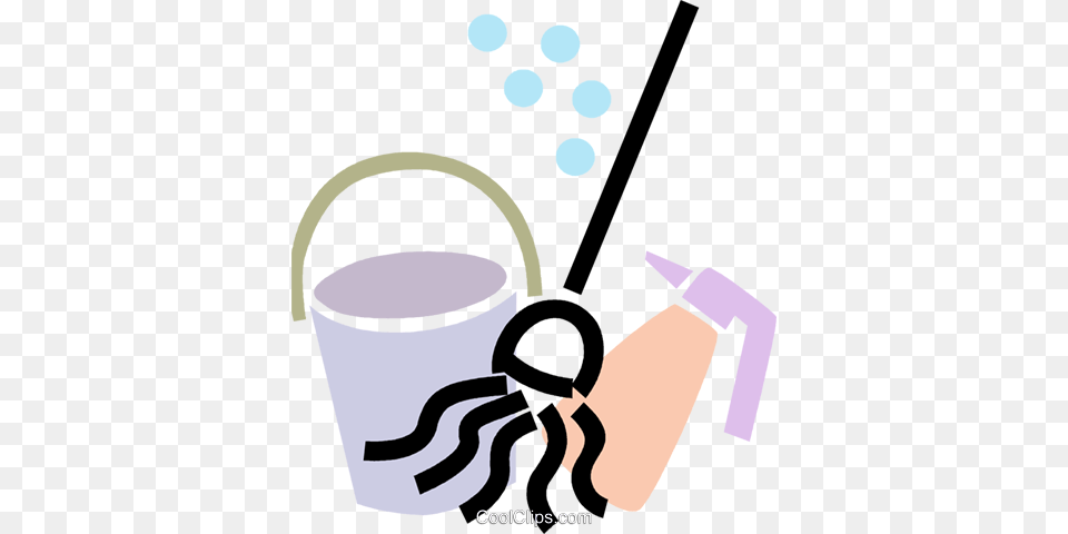 Mop And Pail With Household Cleaner Royalty Free Vector Clip Art, Cleaning, Person Png Image