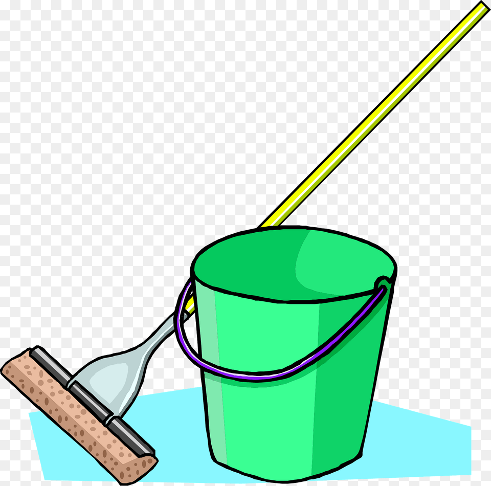 Mop Bucket Mopping Cartoon Mop And Bucket, Smoke Pipe Png Image