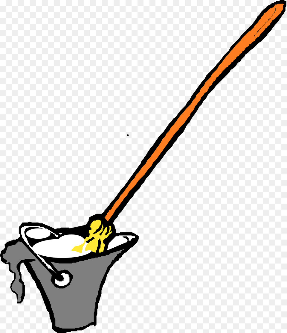 Mop Clipart, Cleaning, Person, Bucket, Smoke Pipe Free Transparent Png