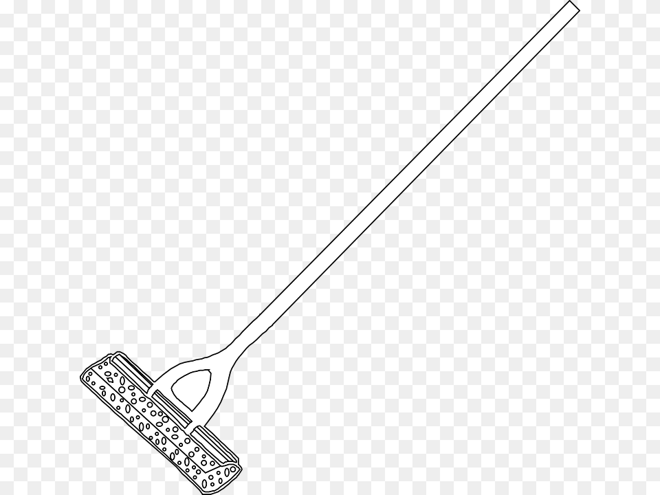 Mop Lineart Svg Clip Arts Squeegee Clipart Black And White, Blade, Dagger, Knife, Weapon Png Image
