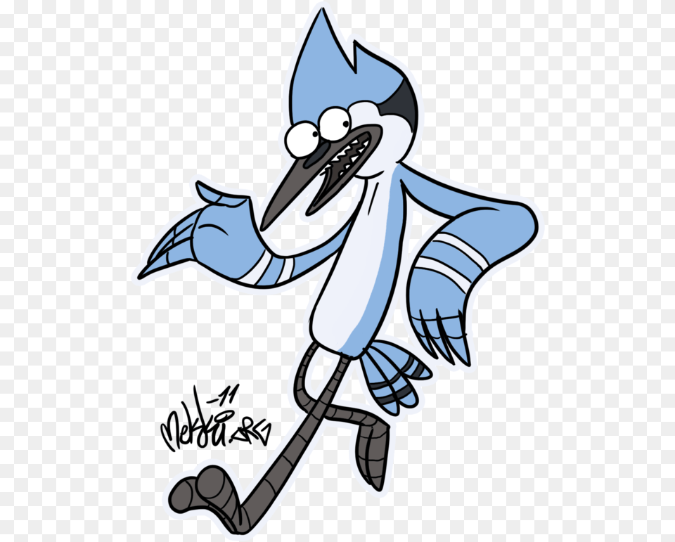 Mordecai By Mekki On Clipart Library Cartoon Blue Jay, Animal, Bird, Baby, Person Png Image