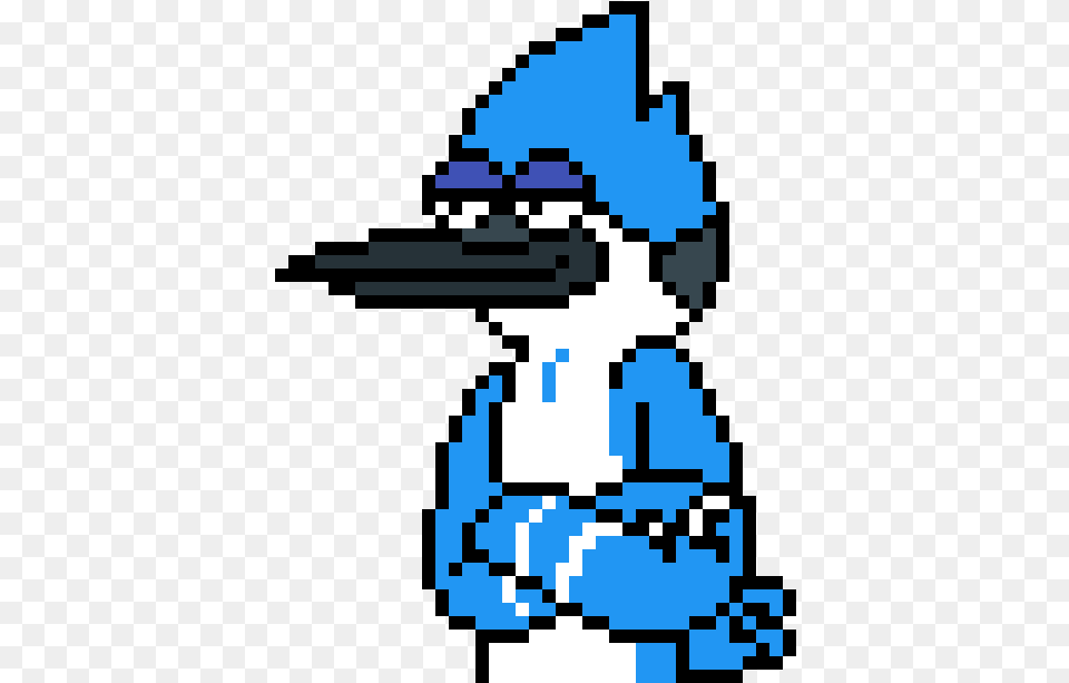 Mordecai Regular Show Pixel Art, Animal, Bird, Jay, Blue Jay Png