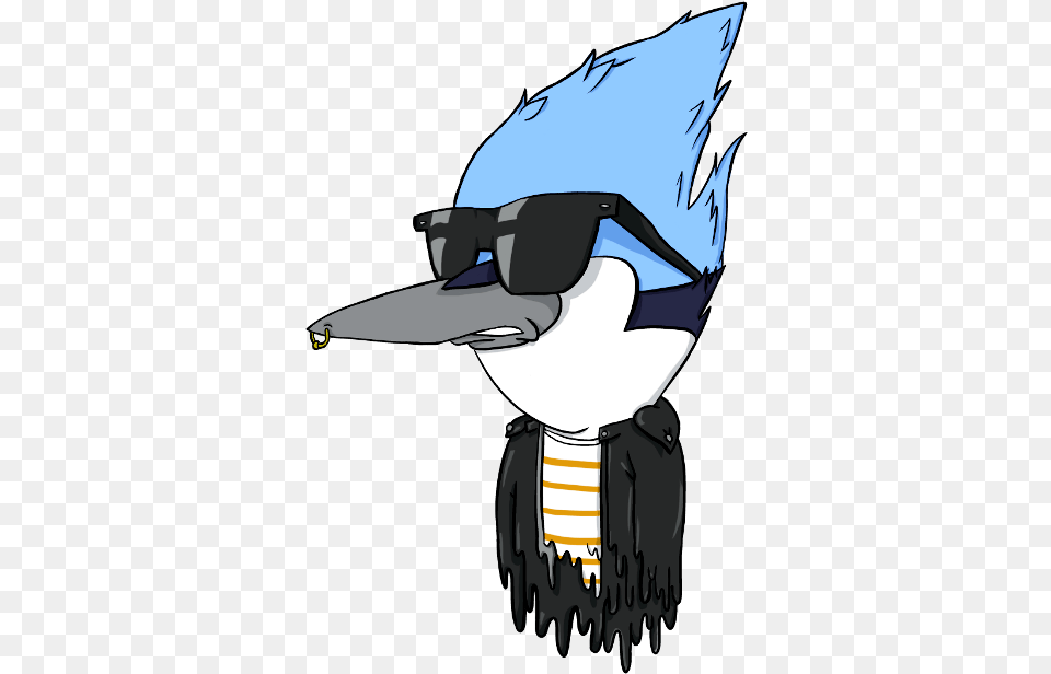 Mordecai Wearing Black Goggles Ydb553 Imagen De Mordecai, Animal, Bird, Jay, Adult Free Png