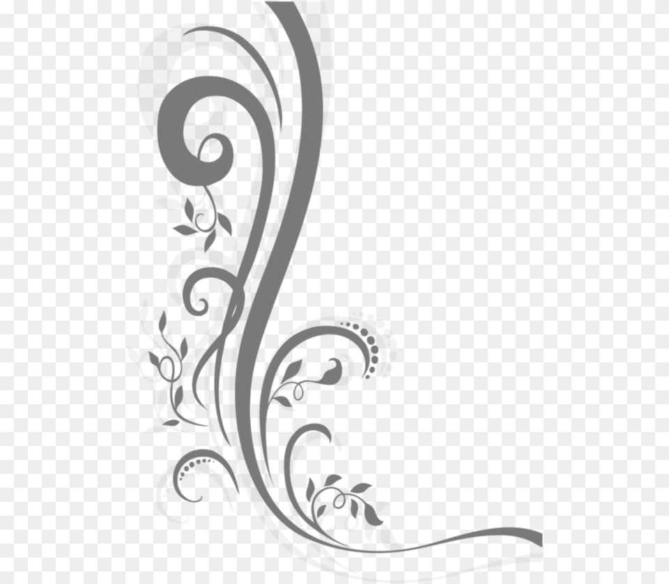 More Artists Like Black White Floral Divider By Toxicestea Fancy Paint Line, Art, Floral Design, Graphics, Pattern Free Png Download