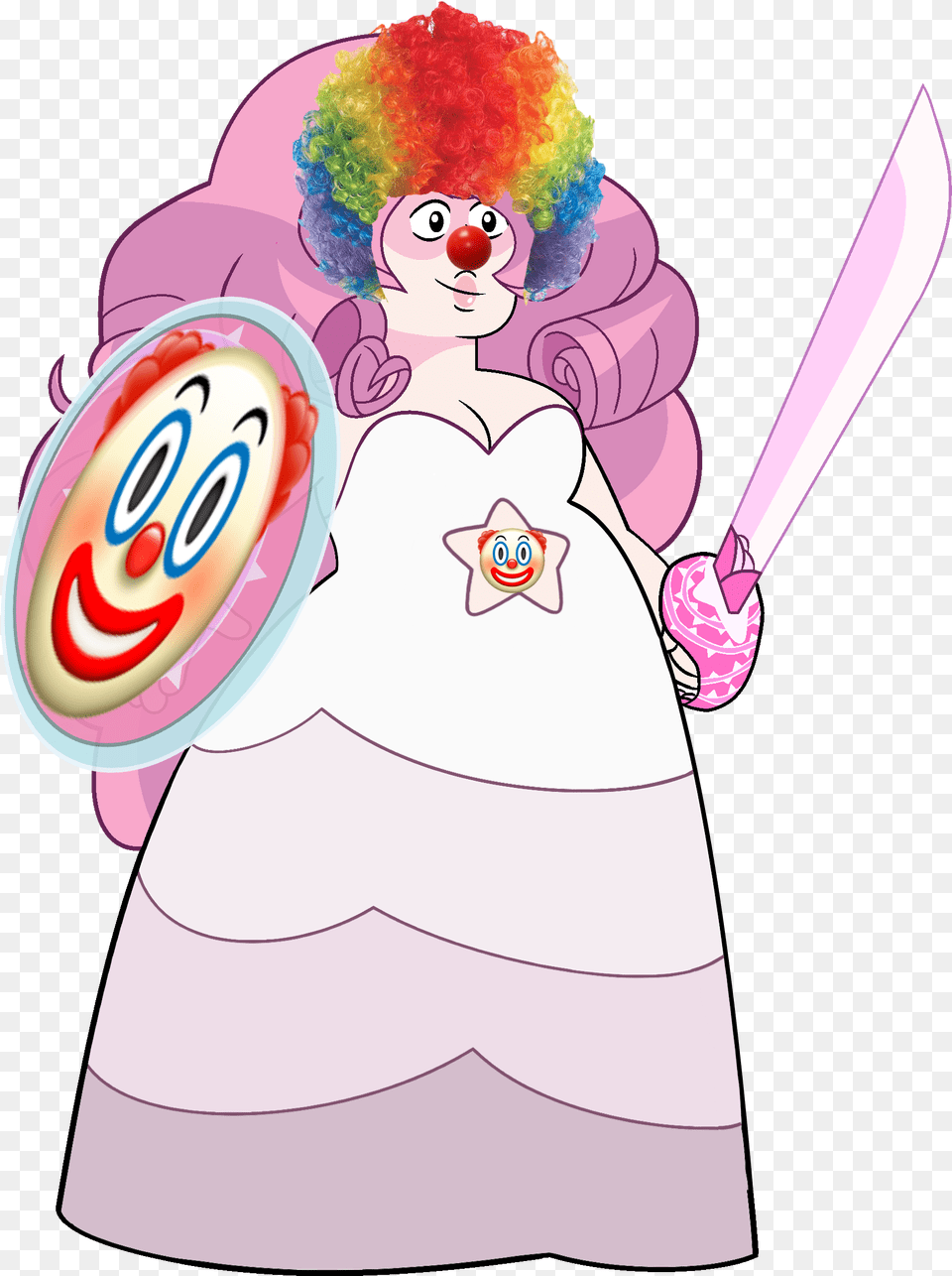 More Clown Quartzstevenuniverse Rosequartz Rose Quartz Render, Baby, Person, Face, Head Png