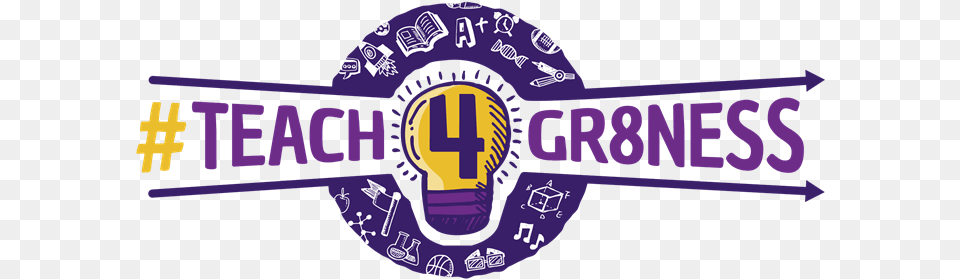 More Exciting News From Teach4gr8ness Emblem, Logo, Purple, Text Free Png Download