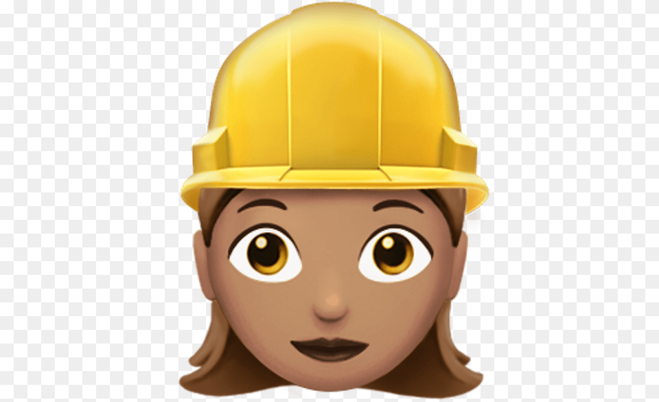 More Hard Working Female Images Iphone Emoji Work Emoji Work, Clothing, Hardhat, Helmet, Face Png Image