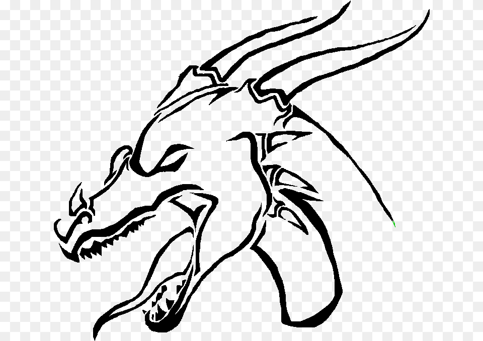 More Like Dragon Head Tattoo Design By Litzana, Green Png