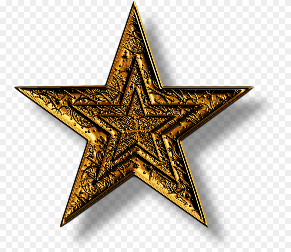 More Like Gold Star By Jssanda Christmas Ornament Star, Star Symbol, Symbol, Cross Free Png Download