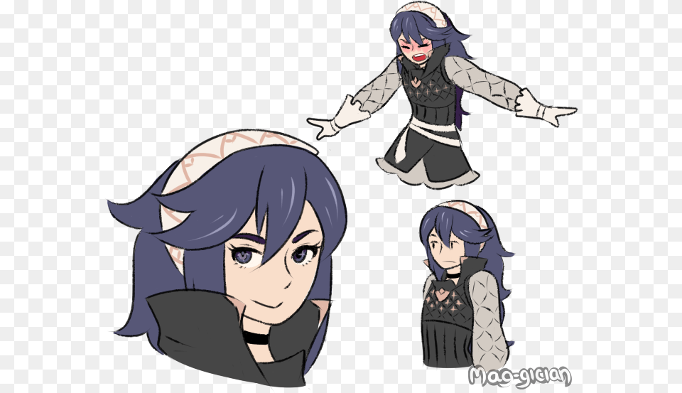 More Lucinasoleil Art I Drew Her To Be Flat Like Fire Emblem Lucina Flat, Publication, Book, Comics, Adult Free Transparent Png