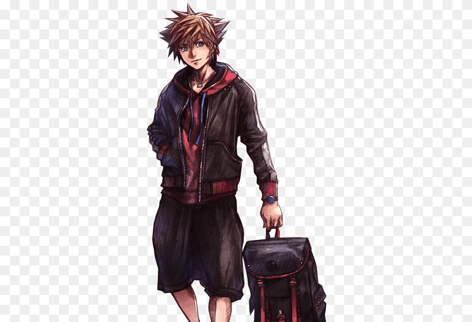 More Nomura Artwork From Super Groupies Collaboration News Kingdom Hearts Super Groupies Art, Jacket, Clothing, Coat, Publication Png