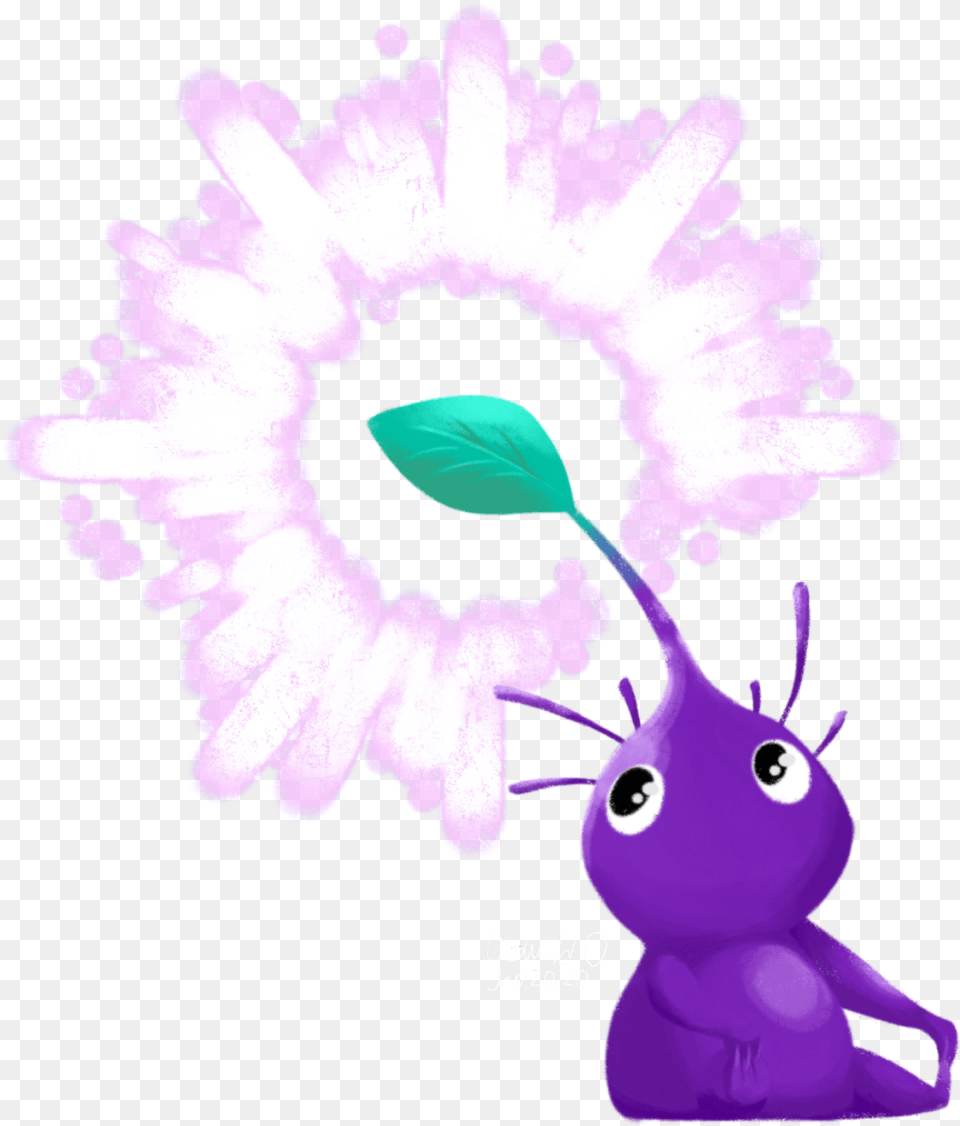 More Pikmin Illustration, Purple, Flower, Plant, Art Free Png Download