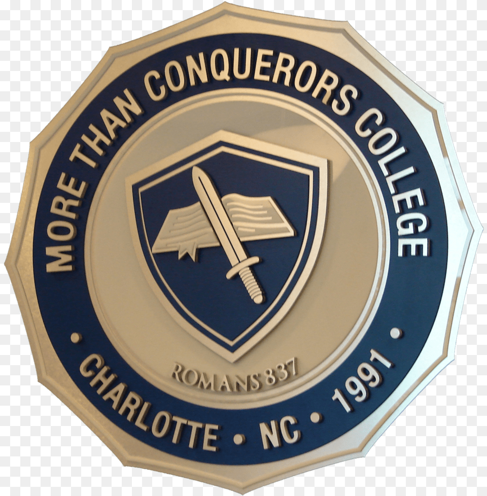More Than Conquerors College, Badge, Logo, Symbol, Emblem Png