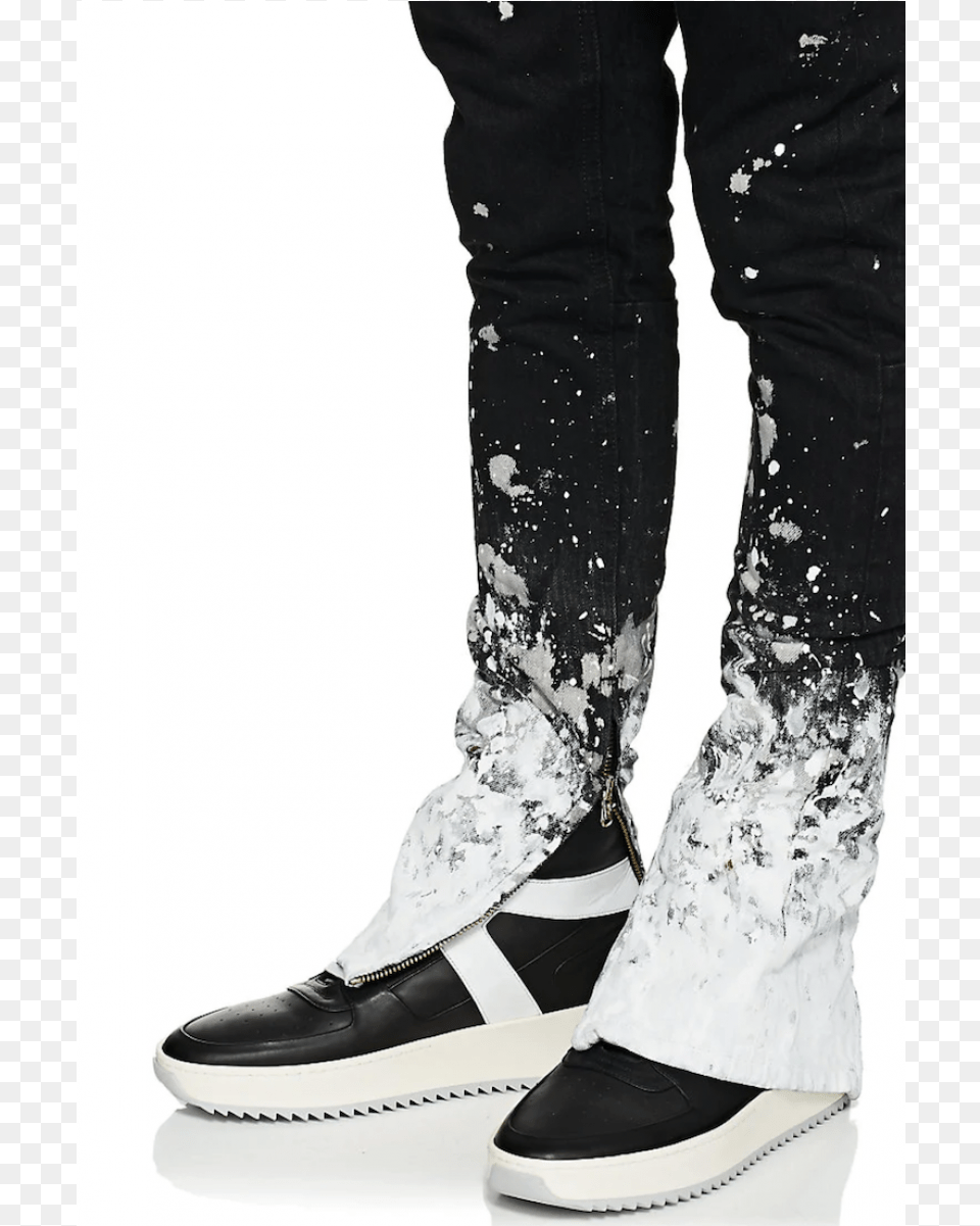 More Views Fear Of God Paint Jeans, Clothing, Footwear, Shoe, Sneaker Free Transparent Png