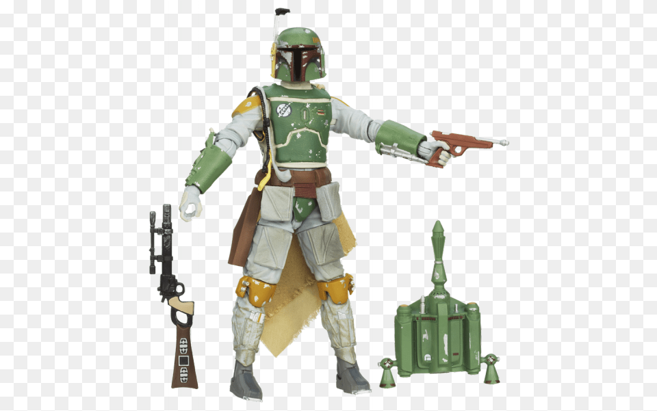 More Views Hasbro Star Wars Black Series 6 Inch Boba Fett Action, Person, Gun, Weapon Png Image