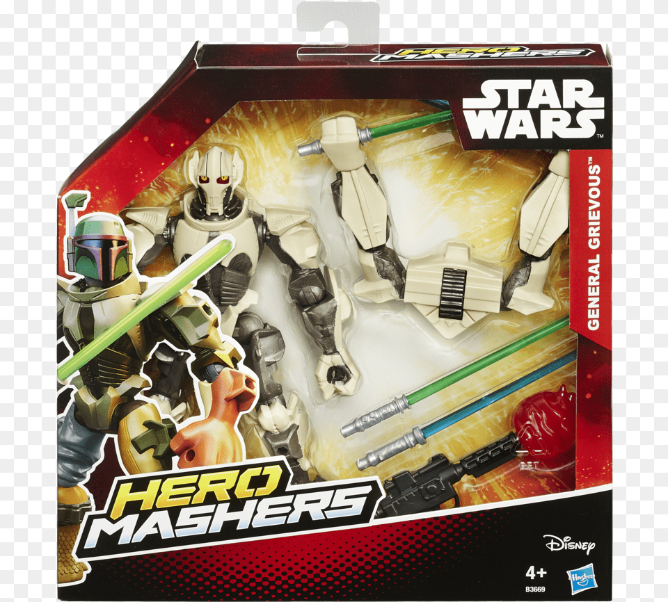 More Views Star Wars Hero Mashers General Grievous, Person, Arcade Game Machine, Game, Robot Png