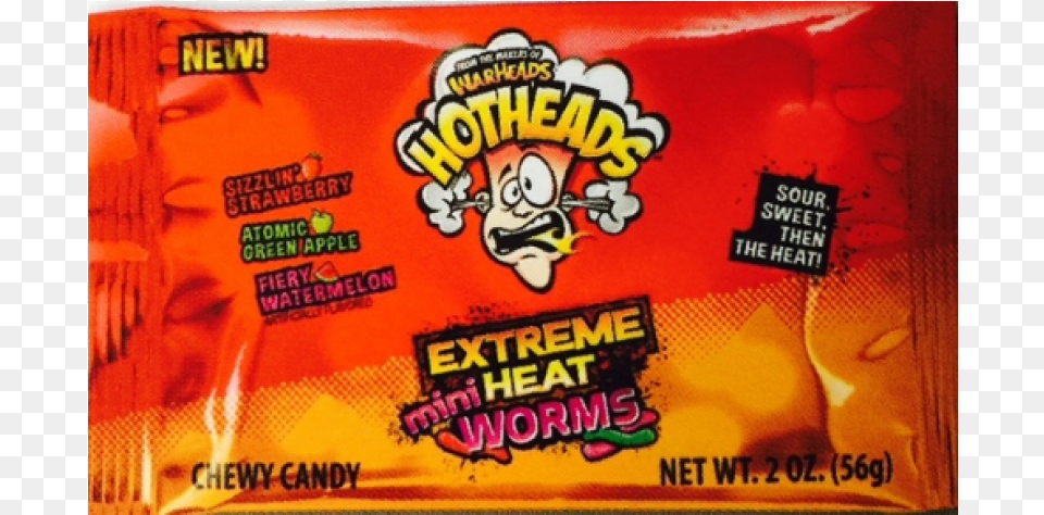 More Views Warheads Hotheads Chewy Candy Extreme Heat Tropical, Food, Sweets Free Png