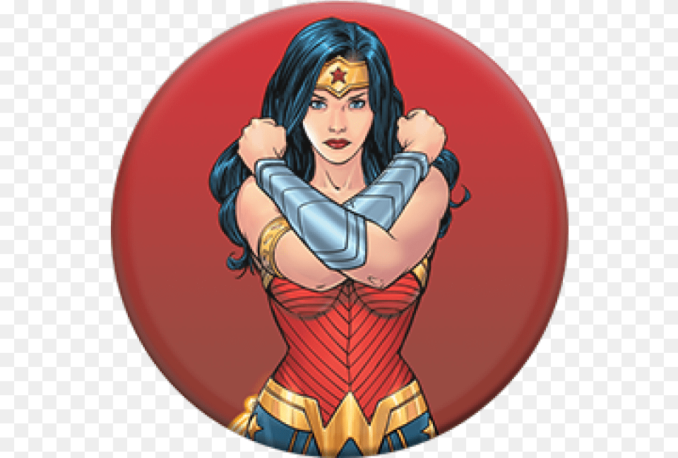 More Views Wonder Woman Pop Socket, Publication, Book, Comics, Adult Free Transparent Png