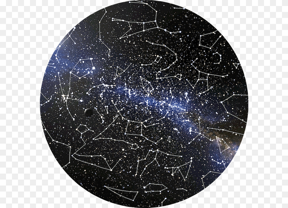 More Visible Stars The Moon And The Milky Way Galaxy Circle, Astronomy, Outer Space, Disk, Outdoors Free Png