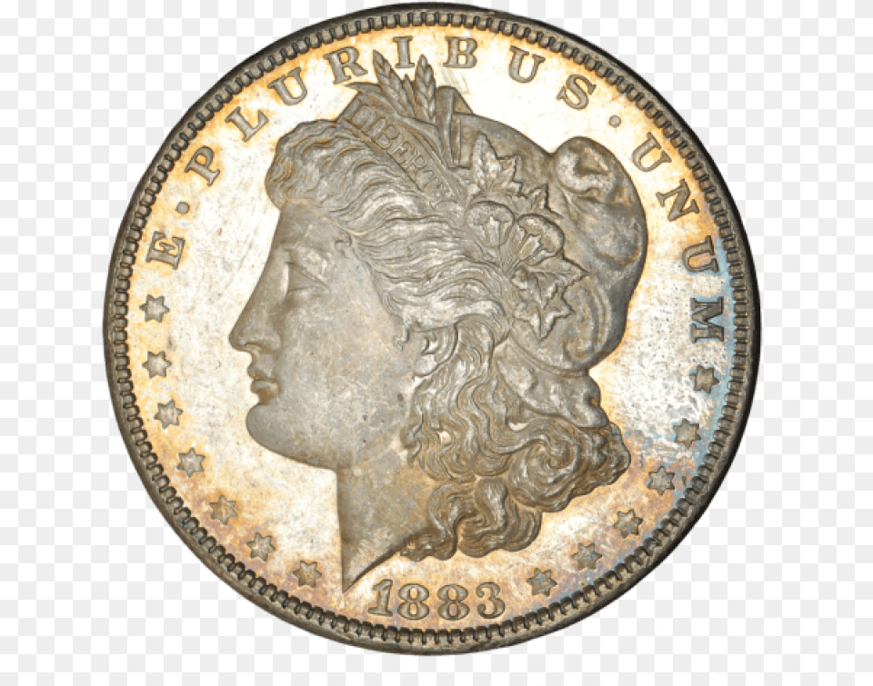 Morgan Dollar Obverse Morgan Silver Dollar, Coin, Money, Dime, Nickel Png Image