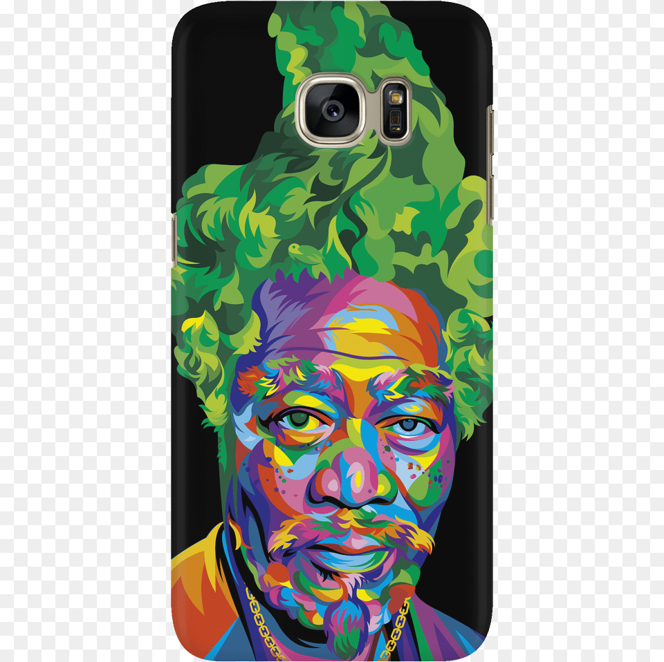 Morgan Freeman Afro Art Phone Case Art, Photography, Painting, Electronics, Mobile Phone Png Image