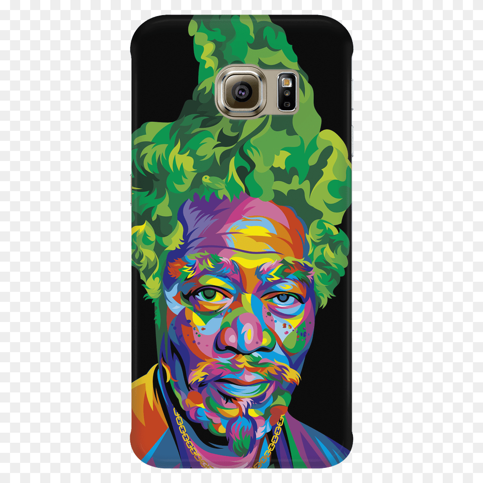 Morgan Freeman Afro Art Phone Case Gear Stop Shop, Photography, Person, Mobile Phone, Head Free Png Download