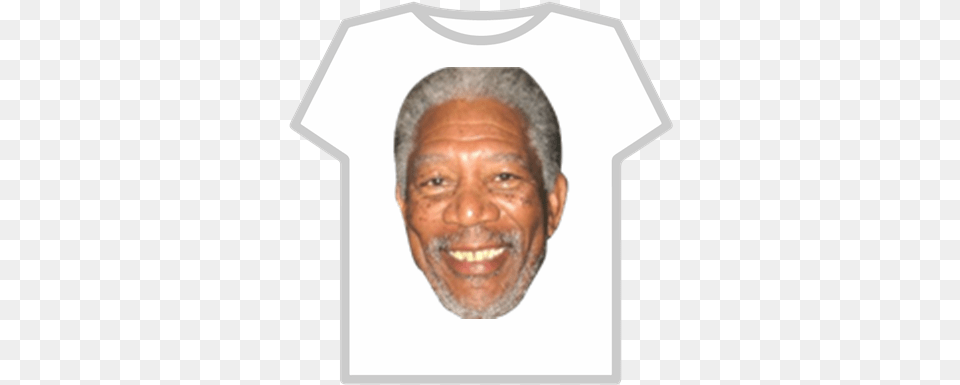 Morgan Freeman Face Transparent Roblox Jimi Hendrix And Morgan Freeman, Person, Head, Clothing, T-shirt Png Image
