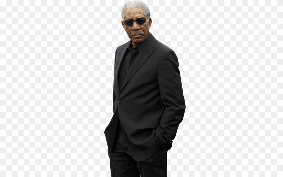 Morgan Freeman Morgan Freeman Standing, Accessories, Sunglasses, Suit, Jacket Free Transparent Png