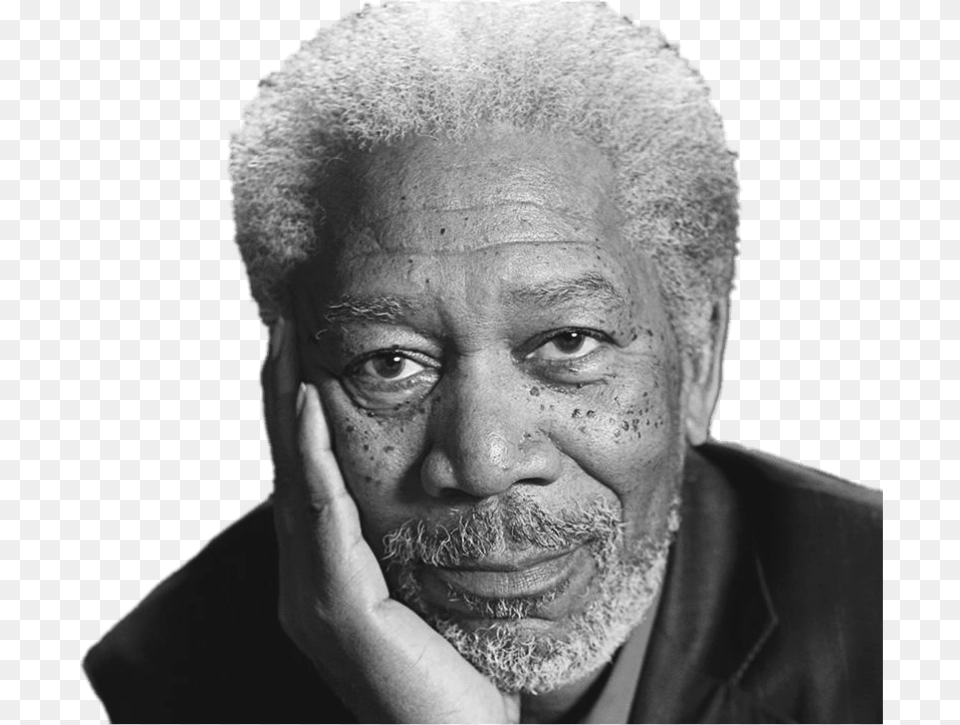 Morgan Freemanlucious Fox Morgan Freeman Tattoo On Face, Adult, Portrait, Photography, Person Png Image