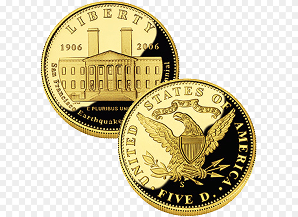 Morgan Silver Dollar, Gold, Coin, Money, Animal Png Image