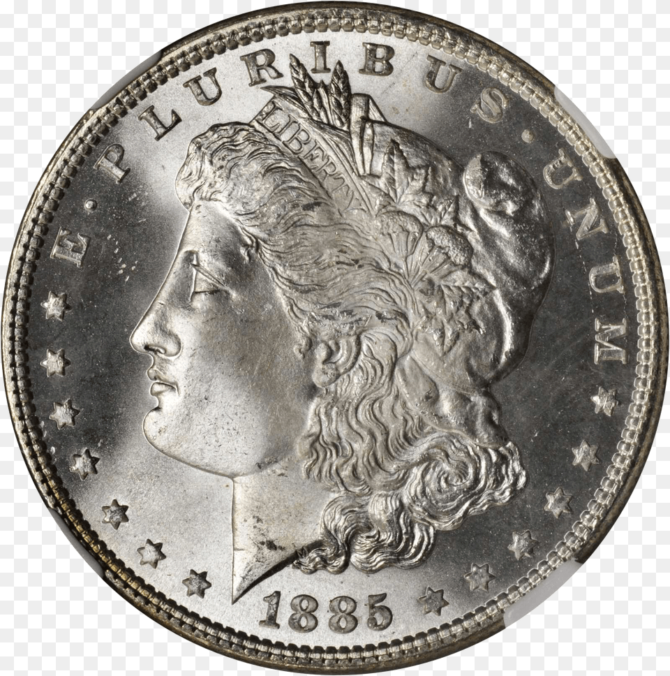 Morgan Silver Dollar, Coin, Money, Face, Head Free Png