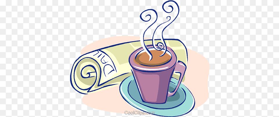 Morning Coffee With Todayu0027s Newspaper Royalty Vector Coffee And Newspaper Clipart, Cup, Beverage, Coffee Cup Png