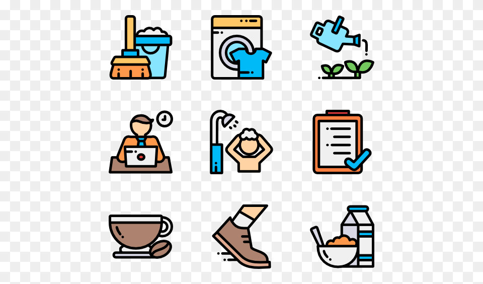 Morning Icons, Person, Washing, Baby, Cleaning Free Png