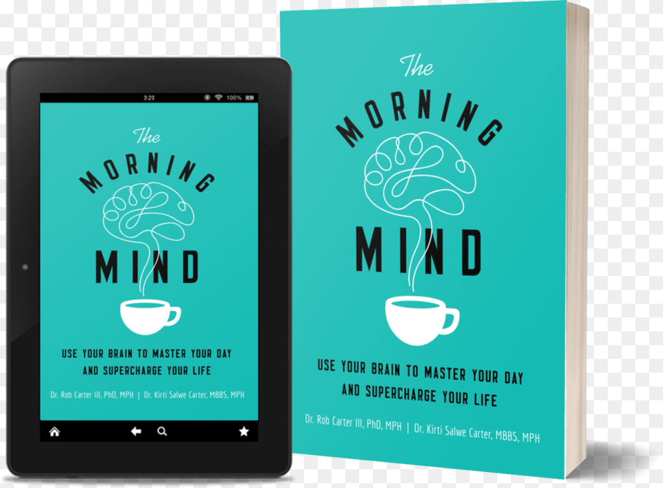 Morning Mind Book3d Graphic Design, Computer, Electronics, Tablet Computer, Beverage Png Image
