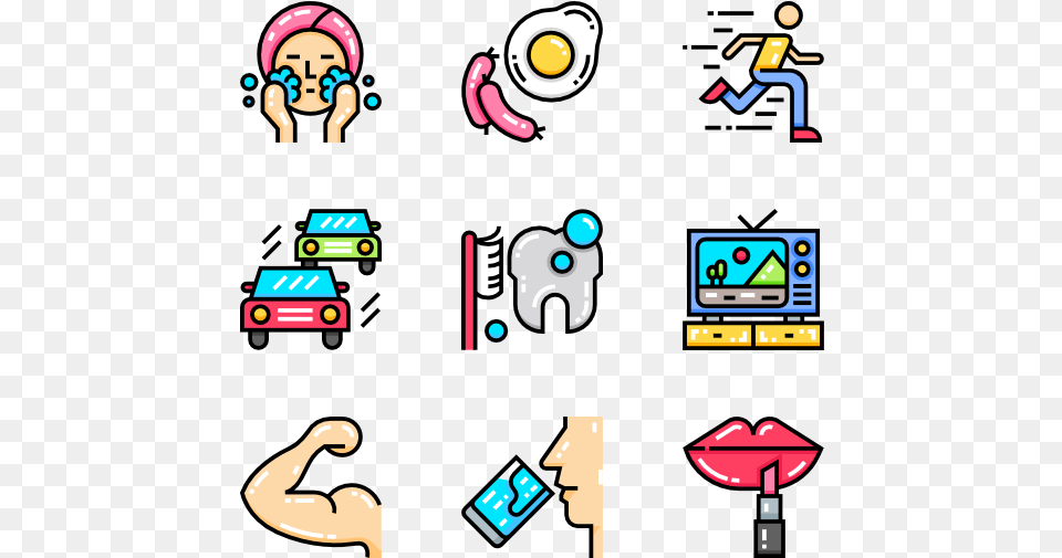 Morning Routine Web Design Icons, Baby, Person, Face, Head Png