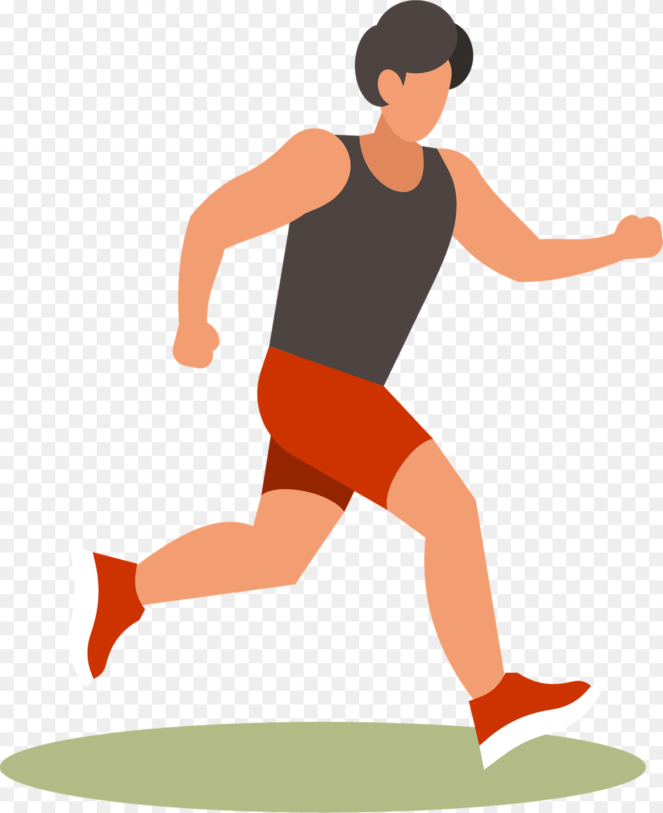 Morning Runner Clipart, Person, Clothing, Shorts, Face Png Image