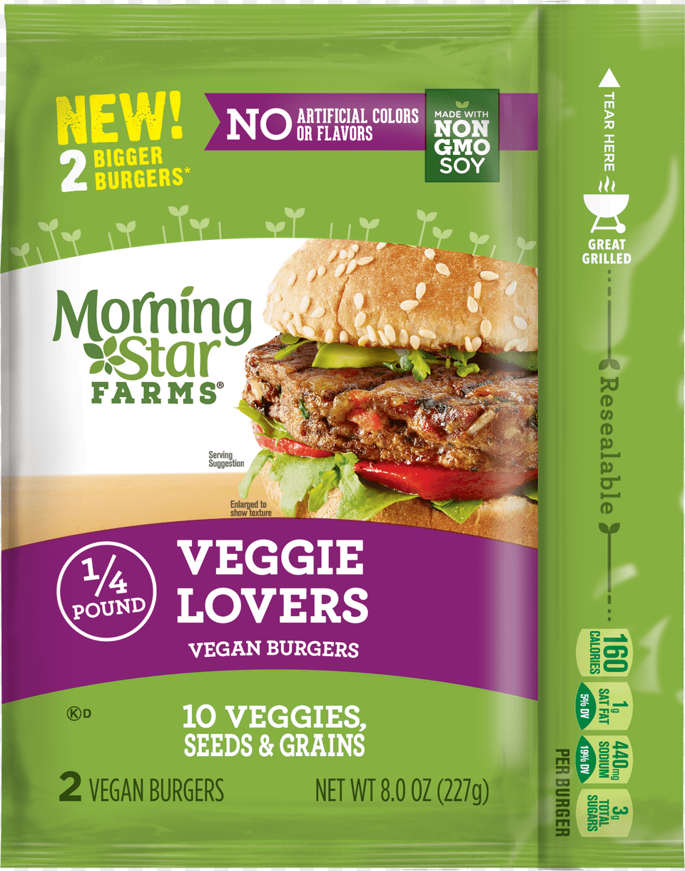 Morning Star Meat Lovers Vegan Burger, Advertisement, Food, Poster Png Image