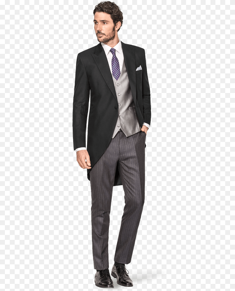 Morning Suit Traje Chaque Hombre, Tuxedo, Clothing, Formal Wear, Person Free Transparent Png