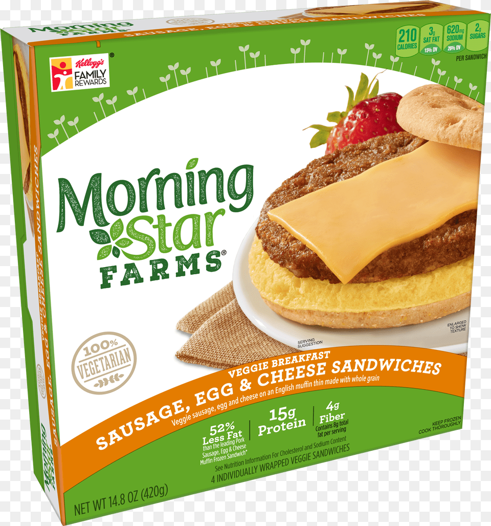 Morningstar Farms Veggie Breakfast Sandwiches Free Png Download