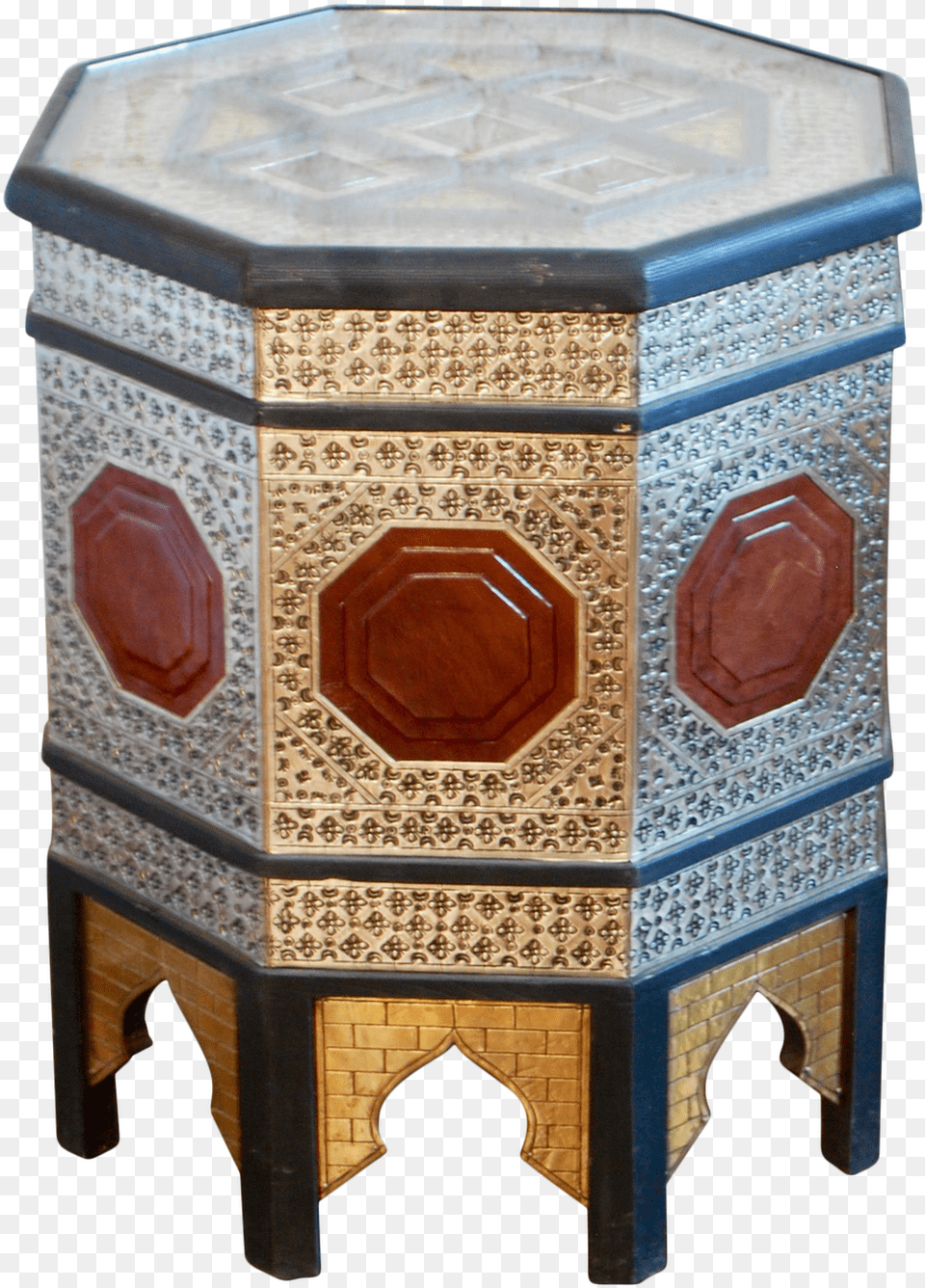 Moroccan Metal Amp Leather Side Table, Clothing, Glove, Face, Head Png
