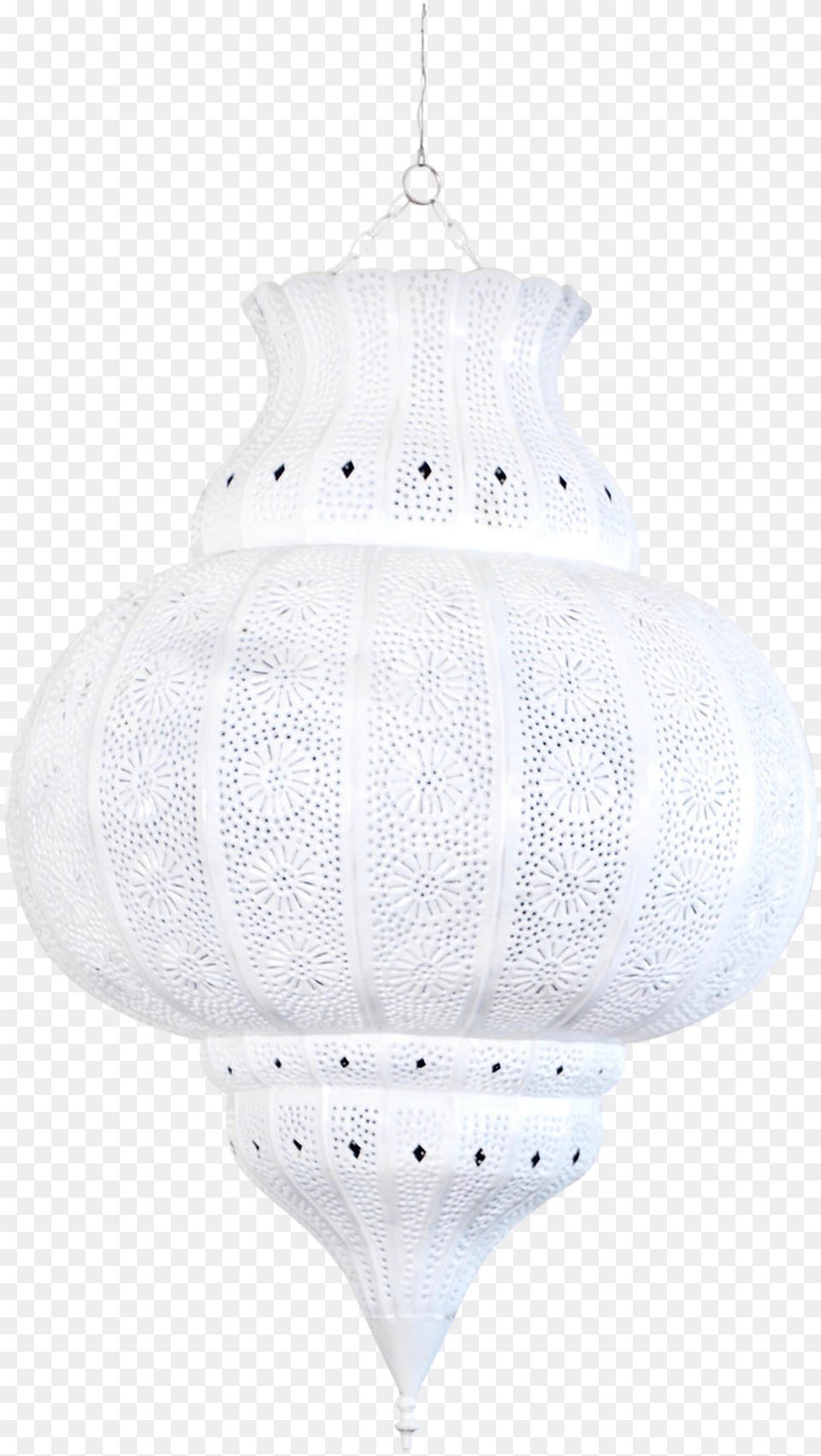 Moroccan White Painted Metal Lamp Lampshade, Chandelier Free Png