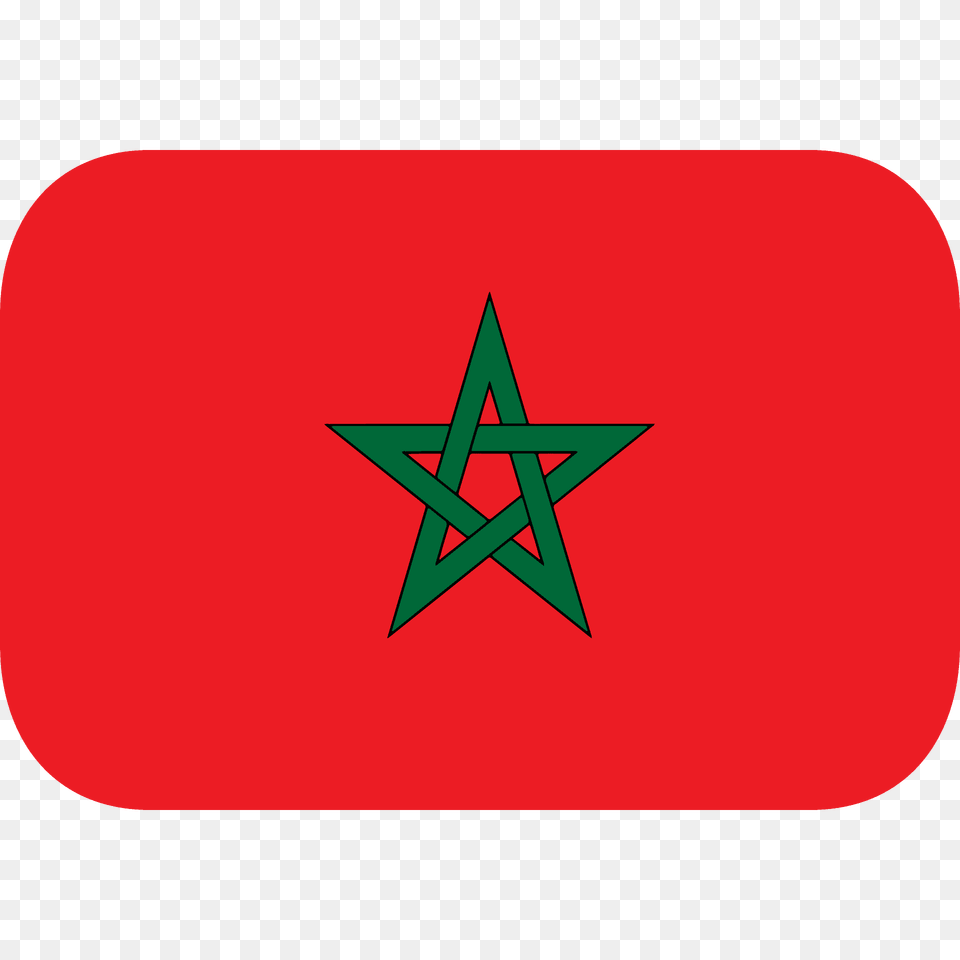Morocco Flag Emoji Clipart, Star Symbol, Symbol, First Aid Free Png